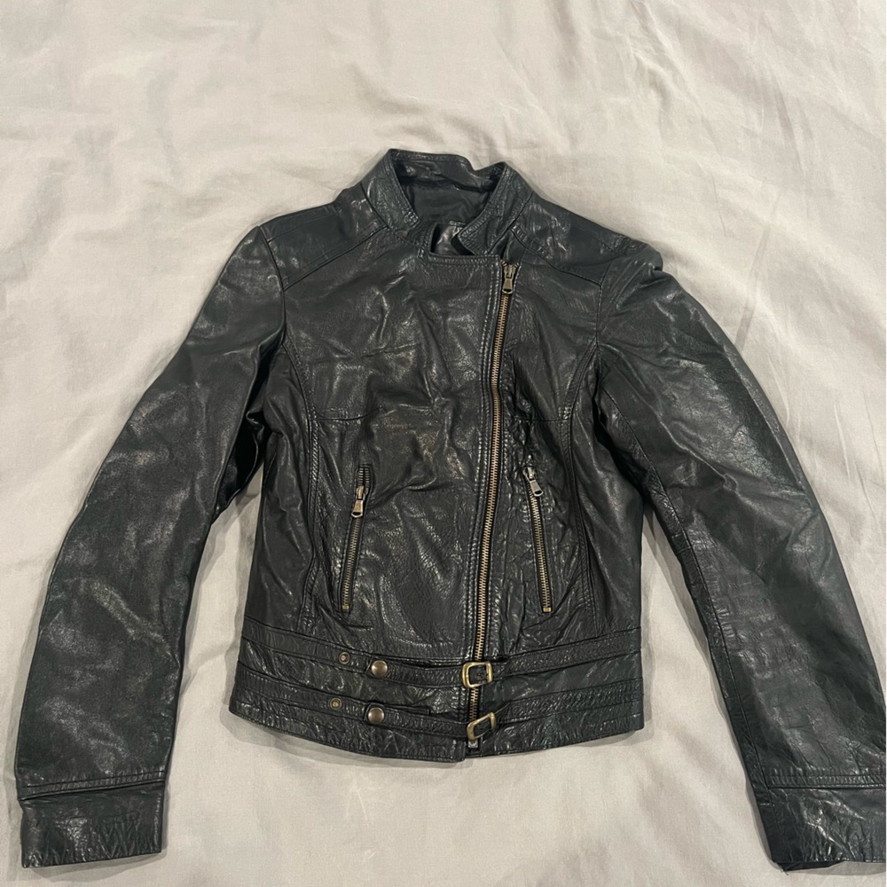 Black Leather Jacket Small